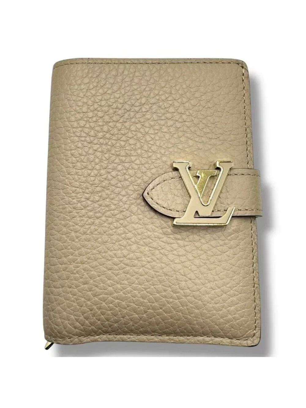 Louis Vuitton Wallet Foldin Logo Leather Beige